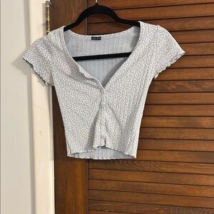 Brandy Melville Button-Up Crop Top